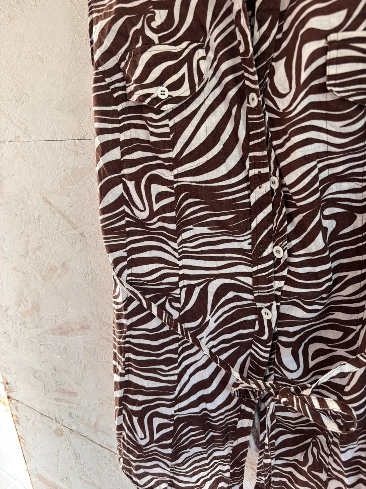 Zebra print sleeveless blouse "Your Sixth Sense" Size 44 (estimated) Very good condition – photo 4